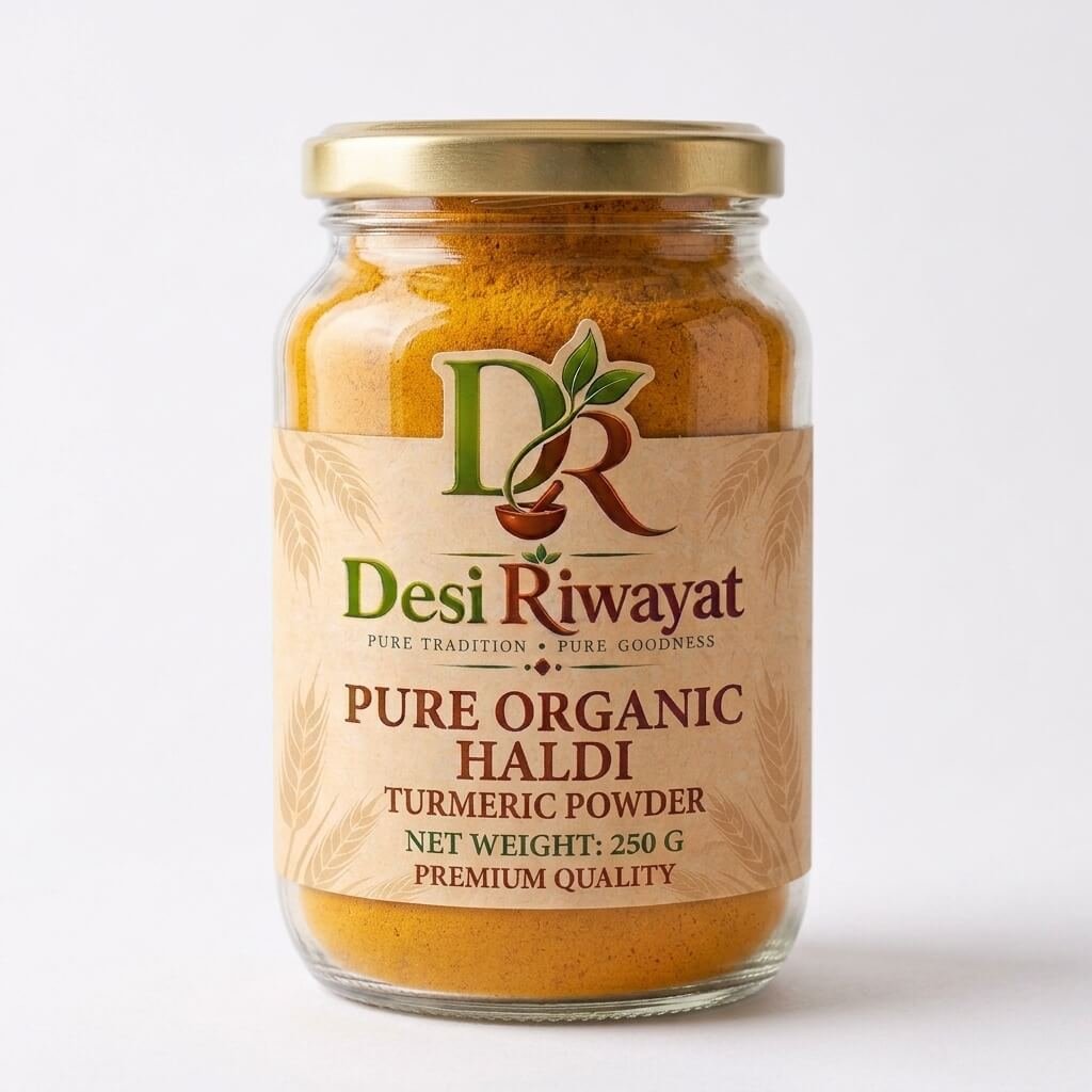 haldi (2) (1) Desi Riwayat Pure Organic Haldi (Turmeric Powder) - Image 1